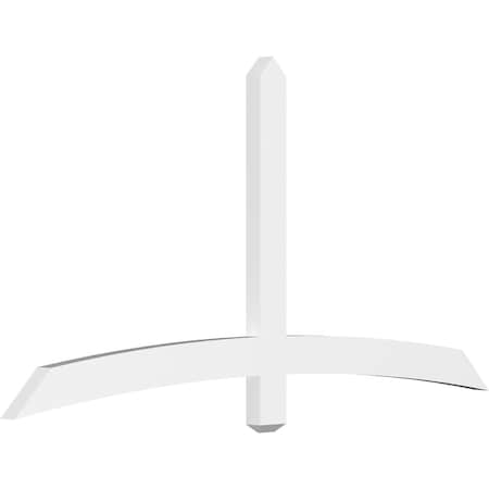 Ekena Millwork Bellingham Architectural Grade PVC Gable Bracket, 72"W x 36"H x 2"D x 4"F, 12/12 Pitch GBP072X36X0204BEL00